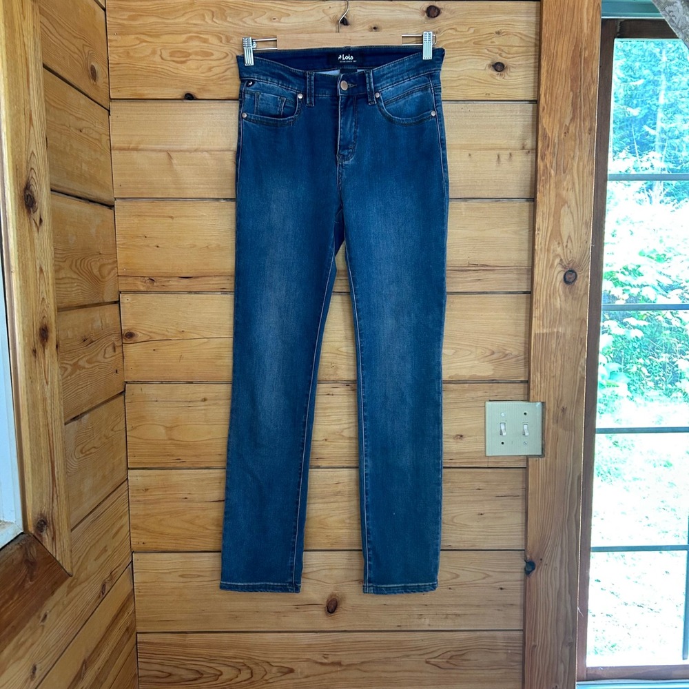 New Gigi Straight Leg Denim Jeans Womens Size 27 Blue Medium Wash Lois Jeans